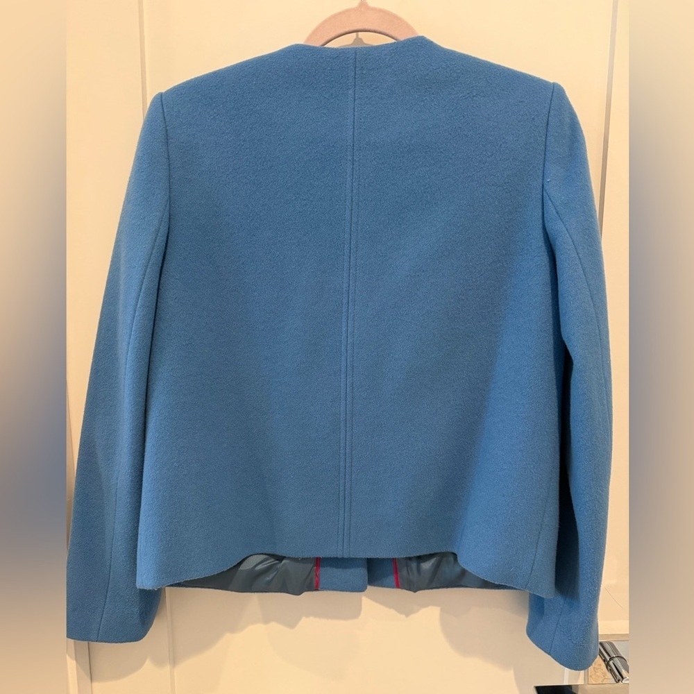 Boden Claudia Collarless Jacket Navy Size UK 8 US 4 cashmere and wool - Picture 6 of 11